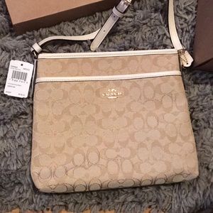 Coach Signature Crossbody in Light Khaki